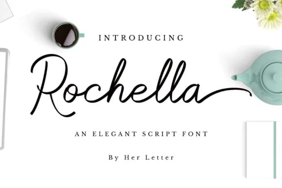 Rochella Font by Her Letter — Script Handwritten Font