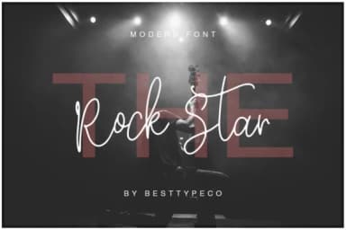 Rock Star Font by BennyDesigns — Script Handwritten Font — thumbnail 1
