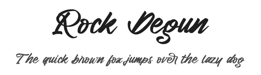 Rock Degun by Integritype Studio — Script Handwritten Font