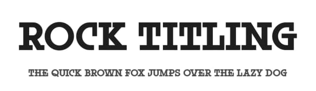 Rock Titling by NowType — Serif Font