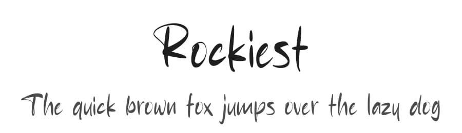 Rockiest by MJType — Script Handwritten Font