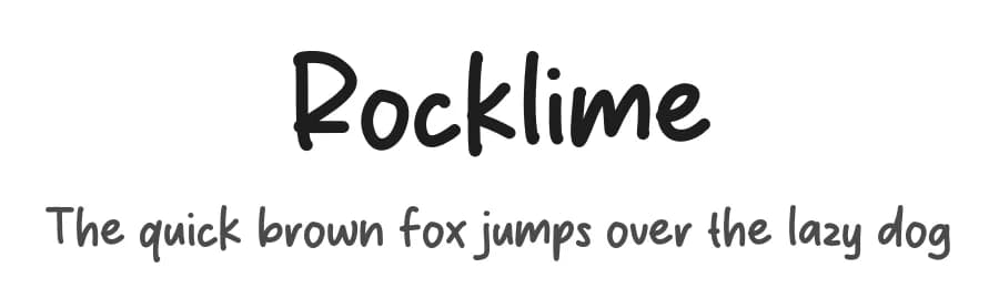 Rocklime by MJType — Script Handwritten Font