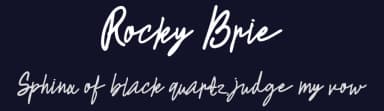 Rocky Brie by Mabhal Studio — Script Handwritten Font — thumbnail 2