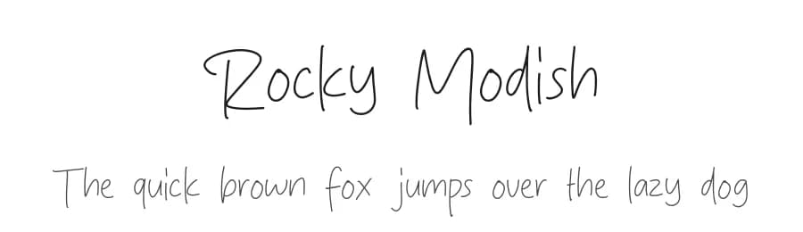 Rocky Modish by Origin Type — Script Handwritten Font