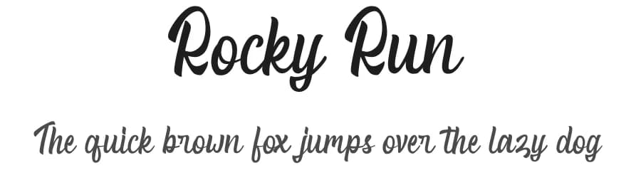 Rocky Run by !bey Design — Script Handwritten Font