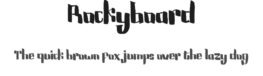 Rockyboard by ovoz — Script Handwritten Font