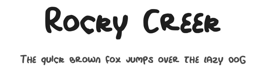 Rocky Creek by Kelsey Ann G — Script Handwritten Font