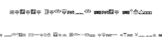 Rococo Nouveau Deco Dings by Gary David Bouton — Dingbats Font