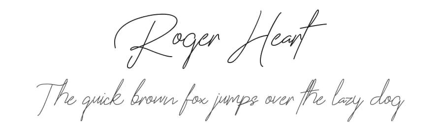 Roger Heart by Fiqiart — Script Handwritten Font