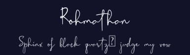 Rohmathan by aptfahmi — Script Handwritten Font — thumbnail 2