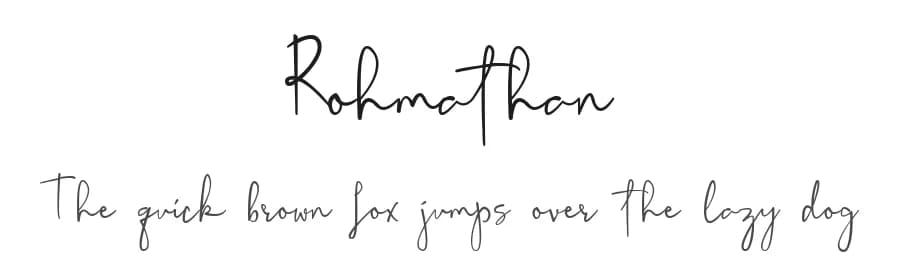 Rohmathan by aptfahmi — Script Handwritten Font