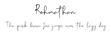 Rohmathan by aptfahmi — Script Handwritten Font — thumbnail 1