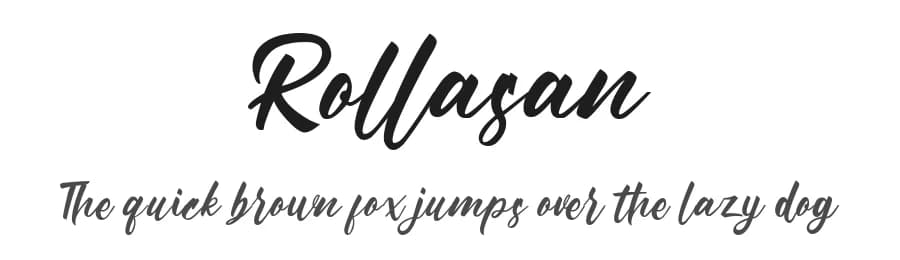 Rollasan by zamjump — Script Handwritten Font — preview 1