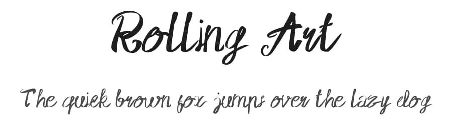 Rolling Art by Satire Artwork — Script Handwritten Font — preview 1