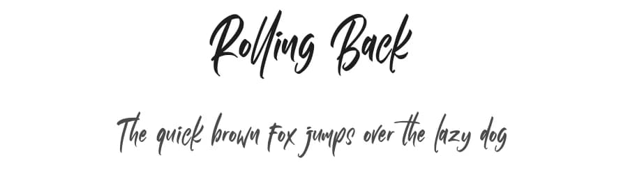 Rolling Back by Din Studio — Script Handwritten Font