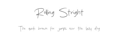 Rolling Stright by MJType — Script Handwritten Font — thumbnail 1
