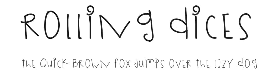 Rolling Dices by Des Gomez — Script Handwritten Font