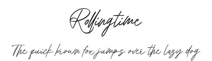 Rollingtime by Fontherapy — Script Handwritten Font — preview 1