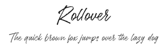 Rollover by Redy Studio — Script Handwritten Font
