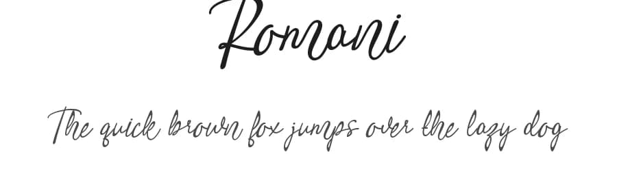 Romani by Calligraphy Fonts — Script Handwritten Font