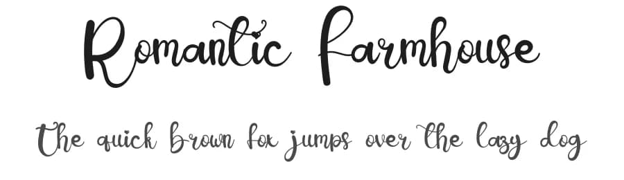 Romantic Farmhouse by Eddy Goodboy — Script Handwritten Font