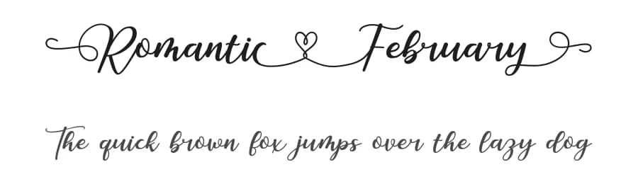Romantic February by PutraCetol Studio — Script Handwritten Font