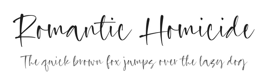 Romantic Homicide by Timur Type — Script Handwritten Font — preview 1