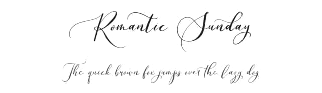 Romantic Sunday by ReyreyBlue — Script Handwritten Font