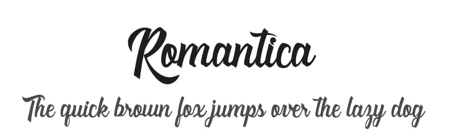 Romantica by Billy Argel Fonts ® — Script Handwritten Font