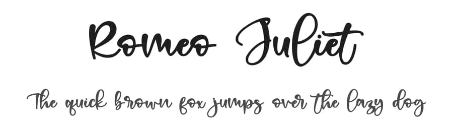 Romeo Juliet by Letterara — Script Handwritten Font