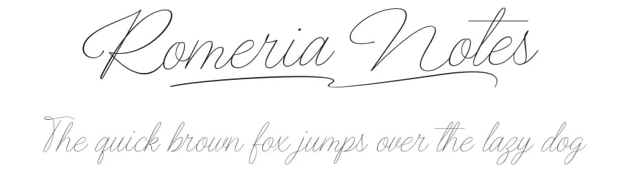 Romeria Notes by Måns Grebäck — Script Handwritten Font — preview 1