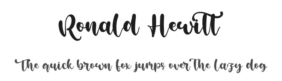 Ronald Hewitt by Staircase Studio — Script Handwritten Font
