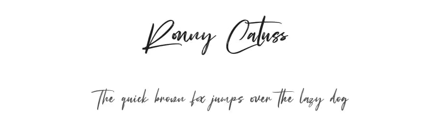 Ronny Catuss by Maulana Creative — Script Handwritten Font