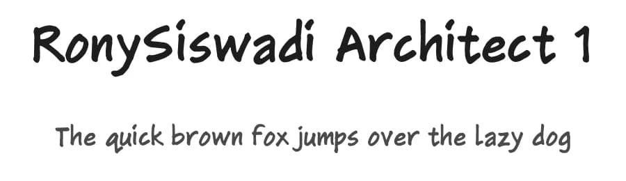 RonySiswadi Architect 1 by Rony Setya Siswadi — Script Handwritten Font