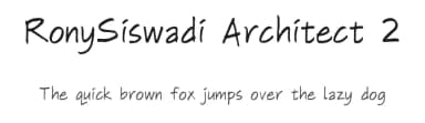 RonySiswadi Architect 2 by Rony Setya Siswadi — Script Handwritten Font — thumbnail 1