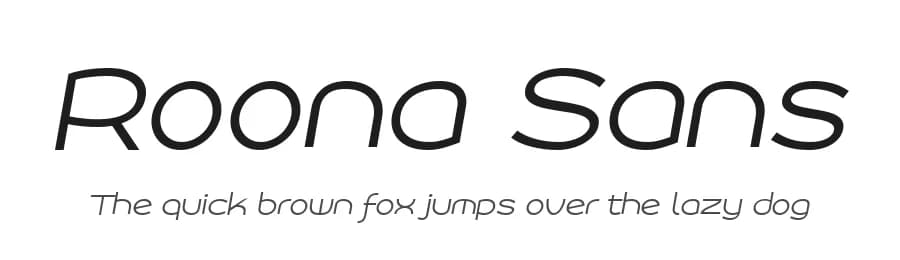 Roona Sans by Måns Grebäck — Sans Serif Font