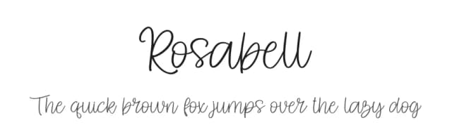 Rosabell by Erlina Graphic — Script Handwritten Font