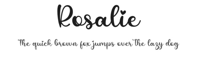 Rosalie by Letter Art Studio — Script Handwritten Font