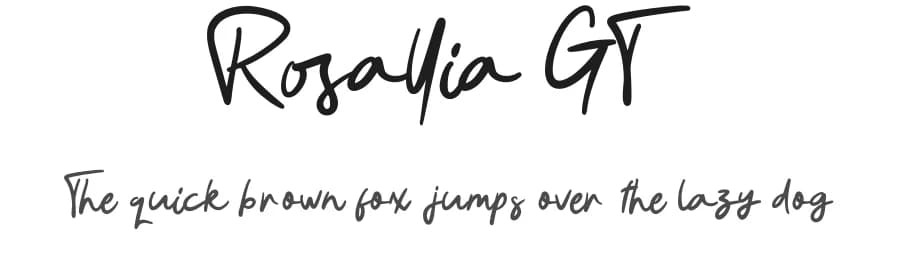 Rosallia GT by Typetasty — Script Handwritten Font