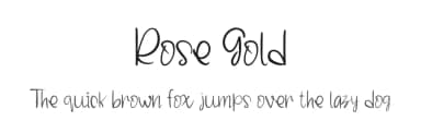 Rose Gold by Booga Letter — Script Handwritten Font — thumbnail 1