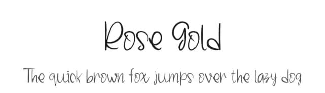 Rose Gold by Booga Letter — Script Handwritten Font