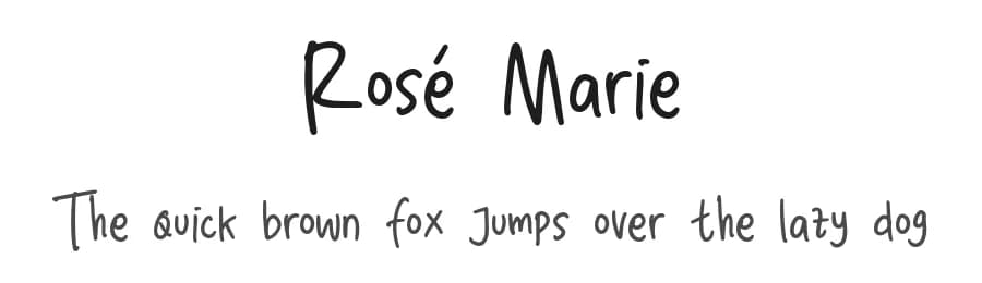Rosé Marie by Scratch Design — Script Handwritten Font