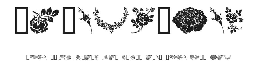 Rosegarden by House of Lime — Dingbats Font