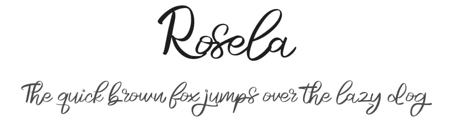Rosela by Vunira Design — Script Handwritten Font