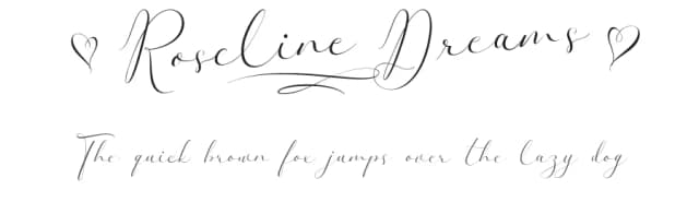 Roseline Dreams by Måns Grebäck — Script Handwritten Font