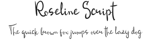 Roseline Script by Zavira Mumtaz — Script Handwritten Font