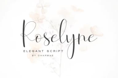 Roselyne Script Font by Dharmas Studio — Script Handwritten Font — thumbnail 1