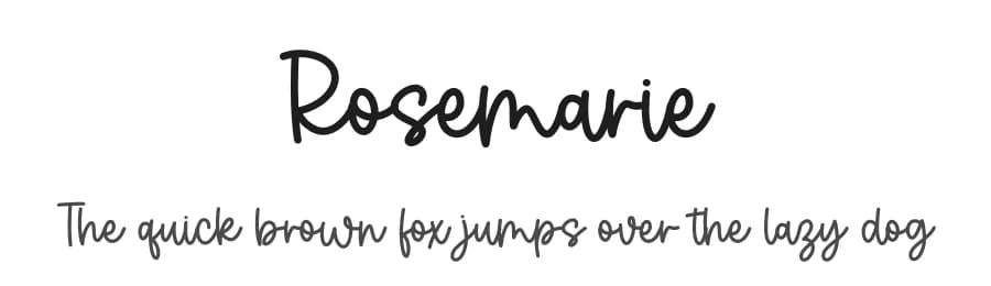 Rosemarie by Graphix Line Studio — Script Handwritten Font — preview 1