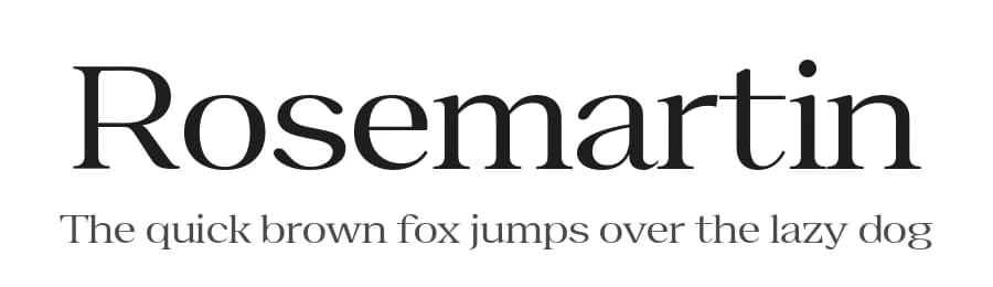 Rosemartin by Eko Bimantara — Serif Font