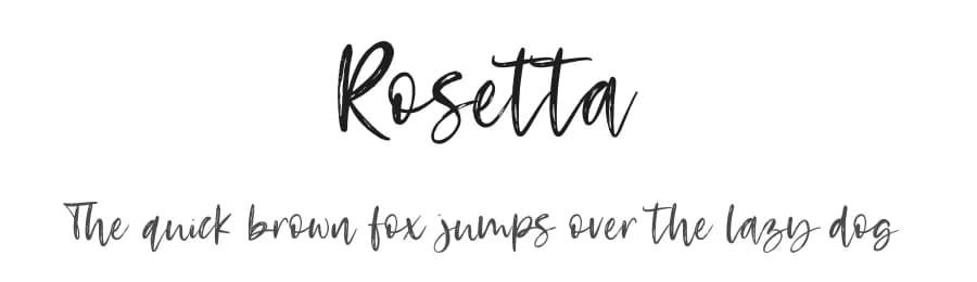 Rosetta by StereoType — Script Handwritten Font